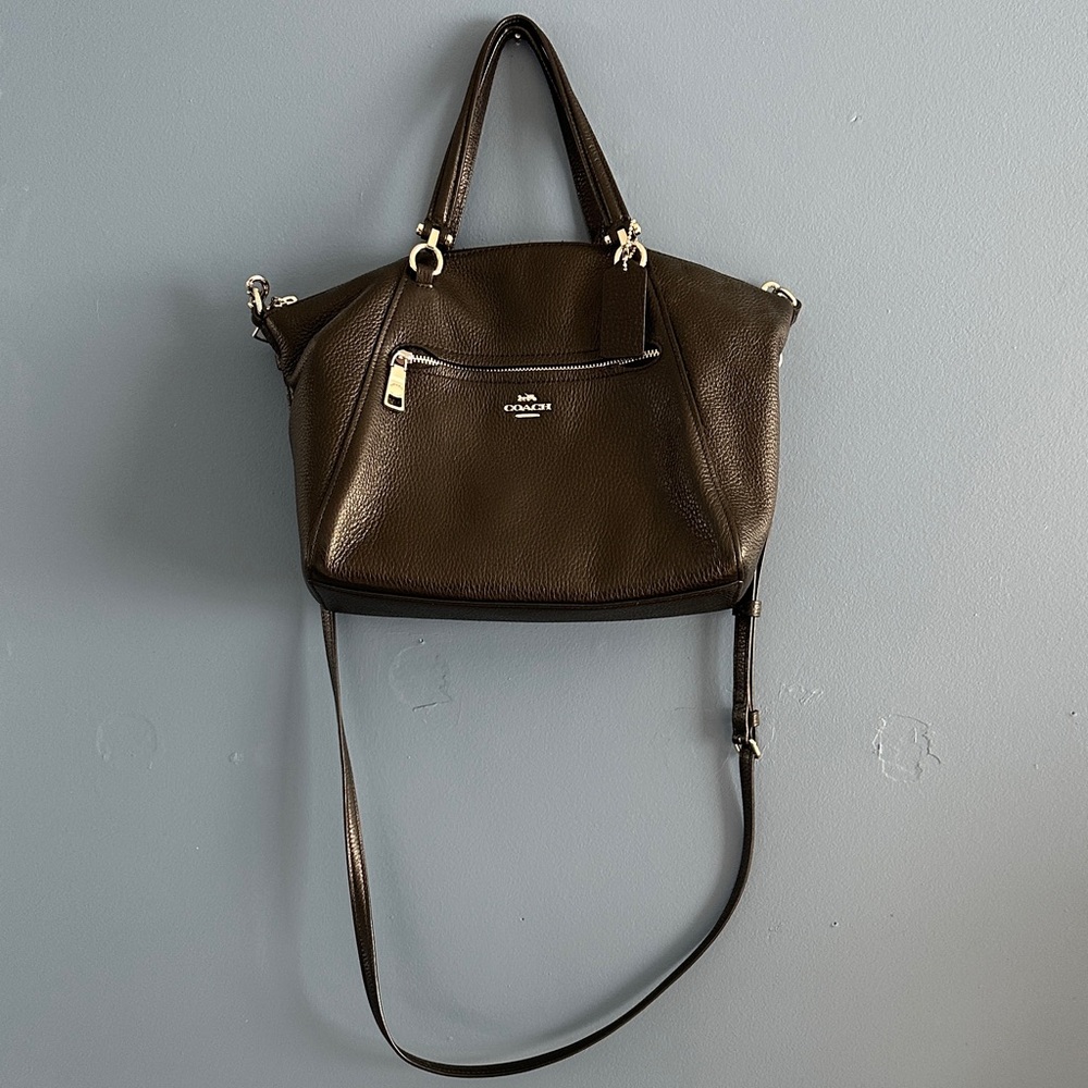 Coach Satchel Black Leather Handbag